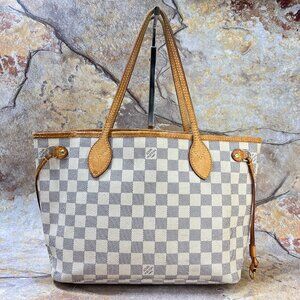Louis Vuitton Damier Azur Neverfull PM Tote Bag